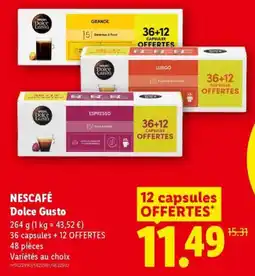 Lidl NESCAFÉ Dolce Gusto offre