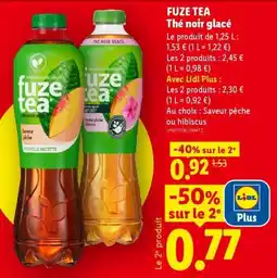 Lidl FUZE TEA Thé noir glacé offre