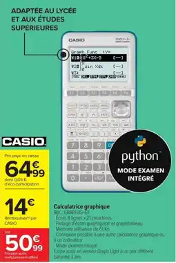 Carrefour CASIO Calculatrice graphique offre