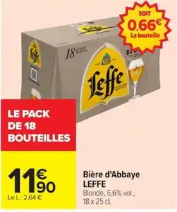 Carrefour LEFFE Bière d'Abbaye offre