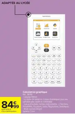 Carrefour NUMWORKS Calculatrice graphique offre