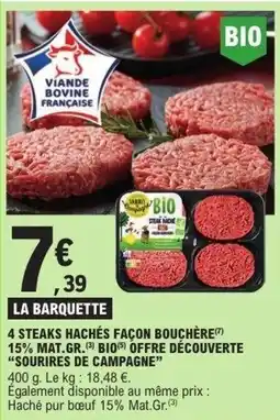 E.Leclerc Sourires de Campagne Steak Haché offre