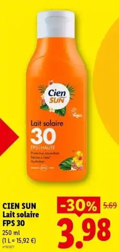 Lidl CIEN SUN Lait solaire offre
