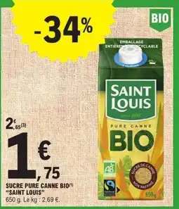E.Leclerc SAINT LOUIS SUCRE PURE CANNE BIO offre