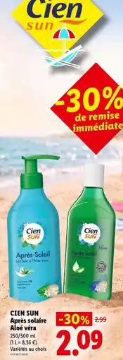 Lidl Cien SUN Après-Soleil Aloé vèra offre