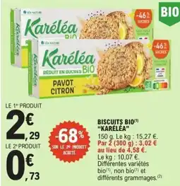 E.Leclerc Karéléa Biscuits bio offre