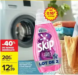 Carrefour SKIP Lessive Liquide offre