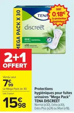Carrefour TENA DISCREET offre