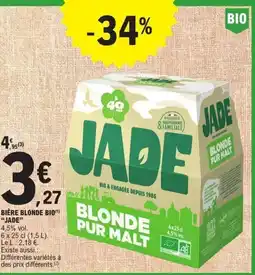 E.Leclerc JADE Bière blonde bio offre