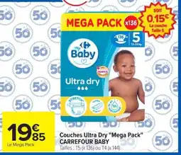 Carrefour CARREFOUR BABY Couches Ultra Dry offre