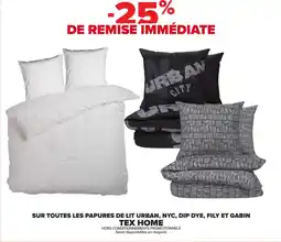 Carrefour Tex home sur toutes les papures de lit urban nyc dip dye fily et garbin offre