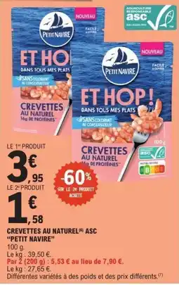 E.Leclerc PETIT NAVIRE CREVETTES AU NATUREL offre