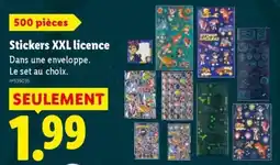Lidl Stickers XXL licence offre