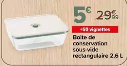 Carrefour Boite de conservation sous-vide rectangulaire offre