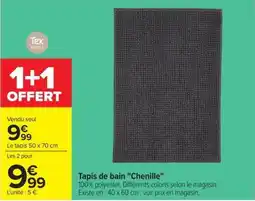 Carrefour Tex HOME Tapis de bain "Chenille" offre