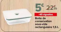 Carrefour Boite de conservation sous-vide rectangulaire offre