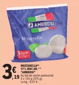 E.Leclerc AMBROSI Mozzarella offre
