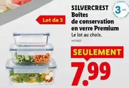 Lidl SILVERCREST Boîtes de conservation en verre Premium offre