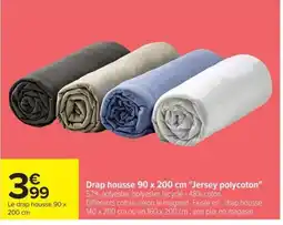 Carrefour Drap housse Jersey polycoton offre