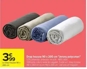 Drap housse Jersey polycoton