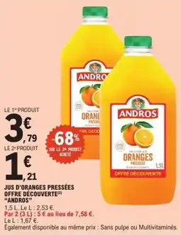 E.Leclerc ANDROS Jus d'oranges pressées offre