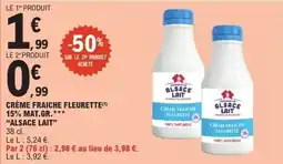 E.Leclerc Alsace lait crème fraiche fleurette 15% mat gr offre