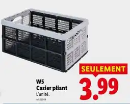 Lidl W5 Casier pliant offre
