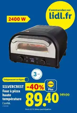 Lidl SILVERCREST Four à pizza haute température offre