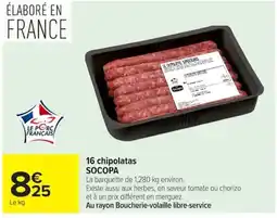 Carrefour SOCOPA chipolatas offre