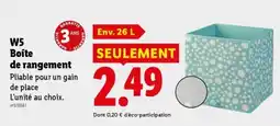 Lidl W5 Boîte de rangement offre