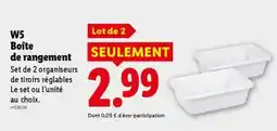 Lidl W5 Boîte de rangement offre