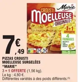 E.Leclerc Marie Pizzas crousti moelleuse surgelées offre