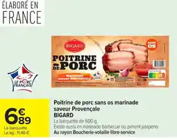 Carrefour BIGARD Poitrine de porc offre