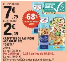 E.Leclerc COSTA Crevettes du Pacifique offre