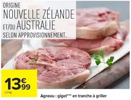 Carrefour Agneau : gigot*** en tranche à griller offre