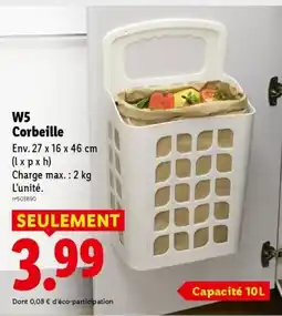 Lidl W5 Corbeille offre