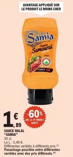E.Leclerc Samia Sauce Samouraï offre