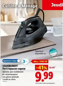 Lidl SILVERCREST Fer à repasser vapeur offre
