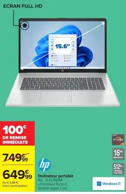 Carrefour HP Ordinateur portable offre