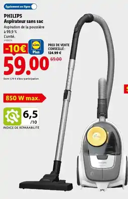 Lidl PHILIPS Aspirateur sans sac offre