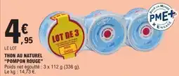 E.Leclerc POMPON ROUGE THON AU NATUREL offre