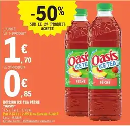 E.Leclerc Oasis Ice Tea Pêche offre