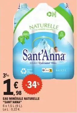 E.Leclerc Sant'Anna Eau minérale naturelle offre