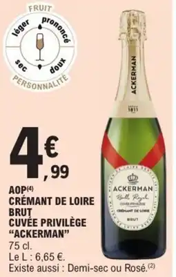 E.Leclerc ACKERMAN CRÉMANT DE LOIRE BRUT offre