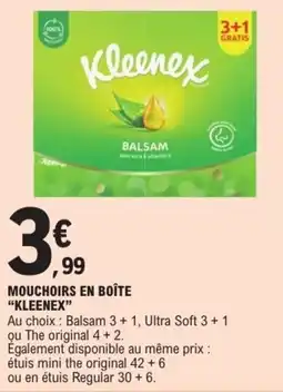 E.Leclerc Kleenex Mouchoirs en boîte offre
