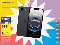Carrefour iPhone 16 128go noir offre