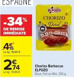 Carrefour ELPOZO Chorizo offre
