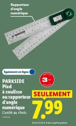 Lidl PARKSIDE Rapporteur d'angle numérique offre