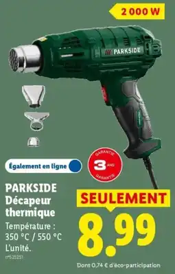 Lidl PARKSIDE Décaper thermique offre