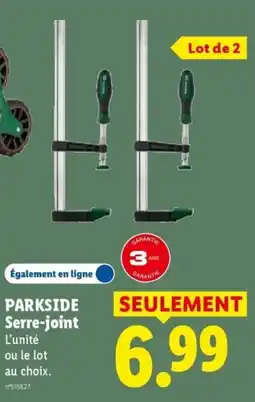 Lidl PARKSIDE Serre-joint offre
